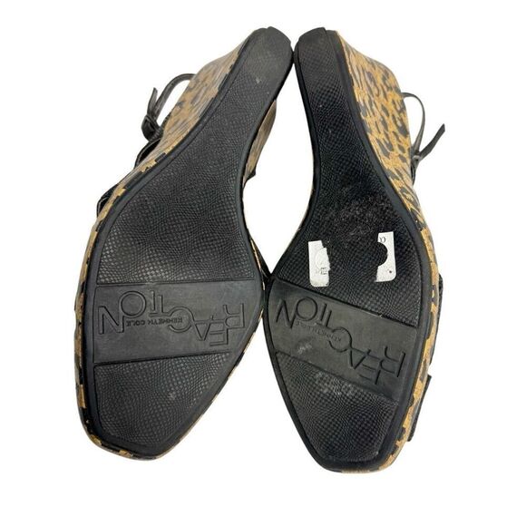 Kenneth Cole Reaction black knock loud wedge sandals size 7 - Picture 9 of 10